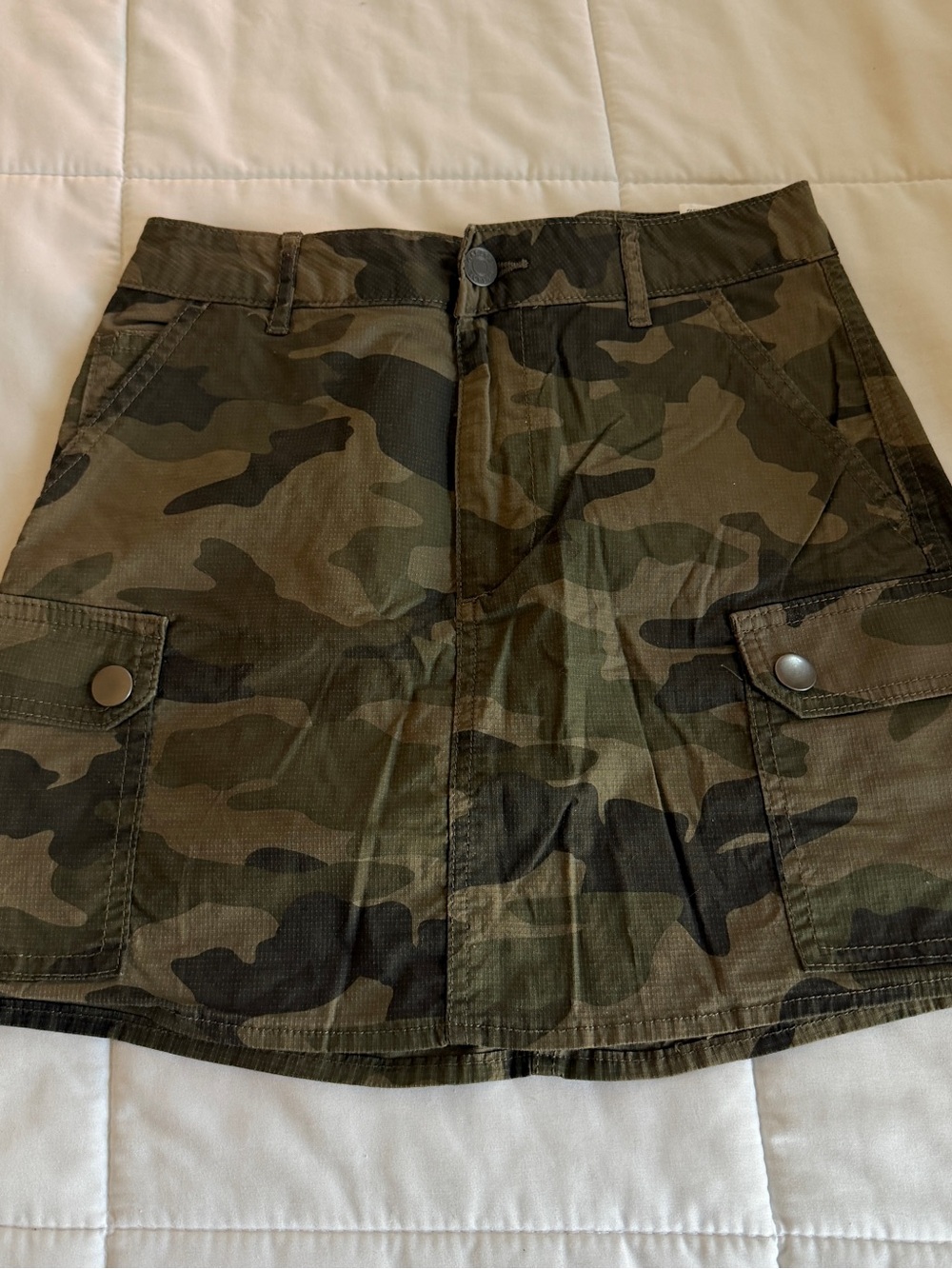 Garage Camo Cargo Mini Skirt - Olive Green